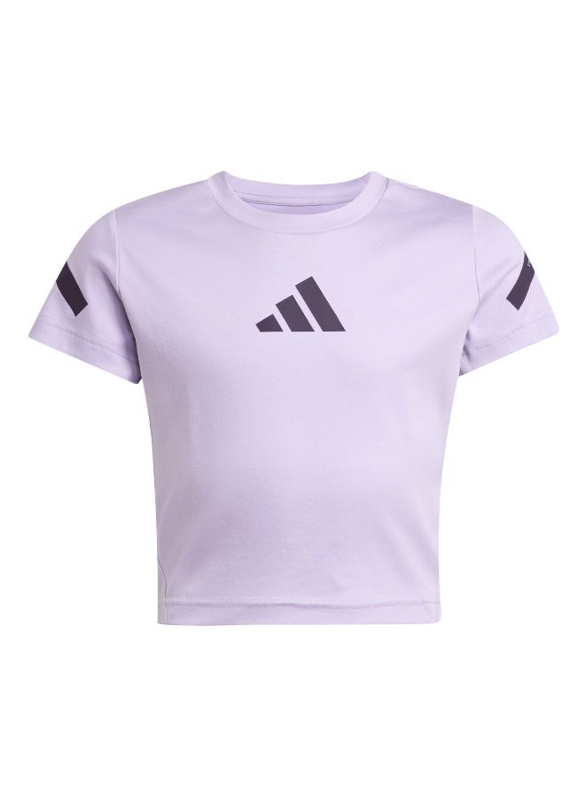 Adidas Jg Z.N.E Baby T Purple T-Shirt (Short Sleeve) T-Shirts For Kids - Image 5